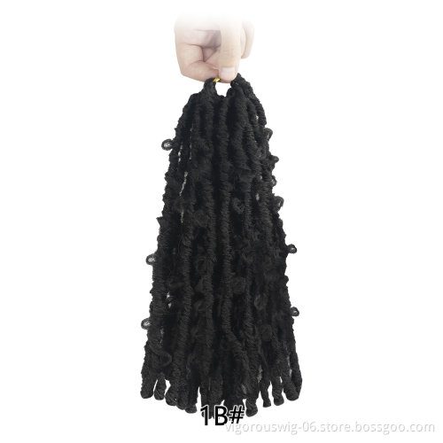 Best Selling Faux locks crochet attachments 18inch private label braids for african hair wholesale pre stretched braiding hair